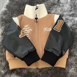 Kith Tan and Black Varsity Jacket